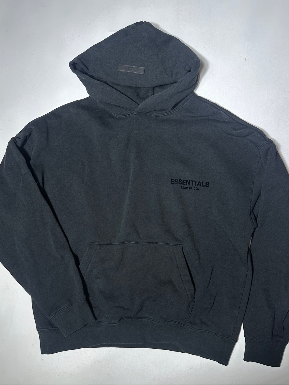ESSENTIALS Charcoal Black Pullover Hoodie
